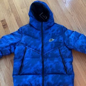 New NIKE Mens Down Filled Puffer Jacket  Hooded Coat XL